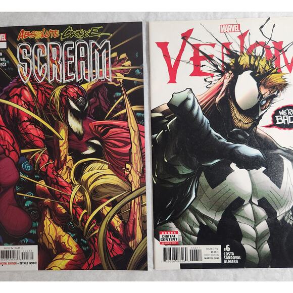 Marvel Venom #6 And Absolute Carnage Scream #3 Direct Edition NM - Picture 3 of 8